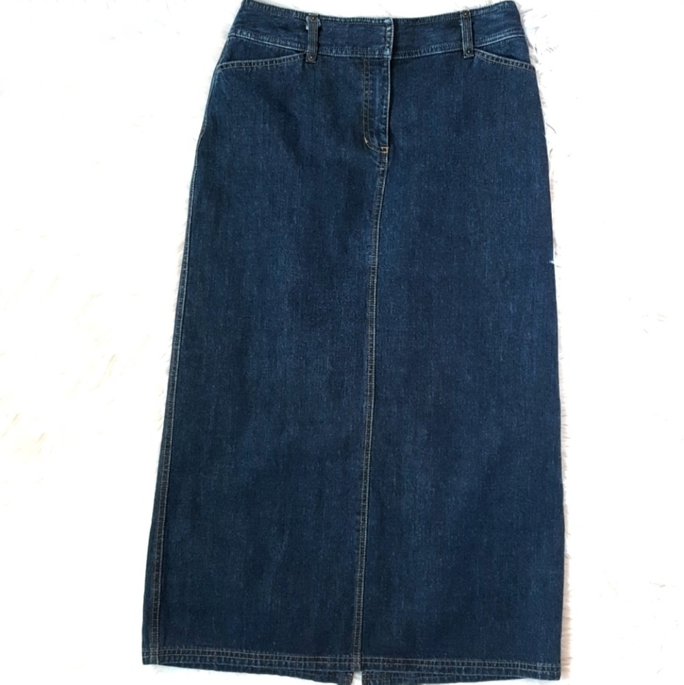 8P Maxi Kate Hill 8 Petite Jean Skirt Long Midi